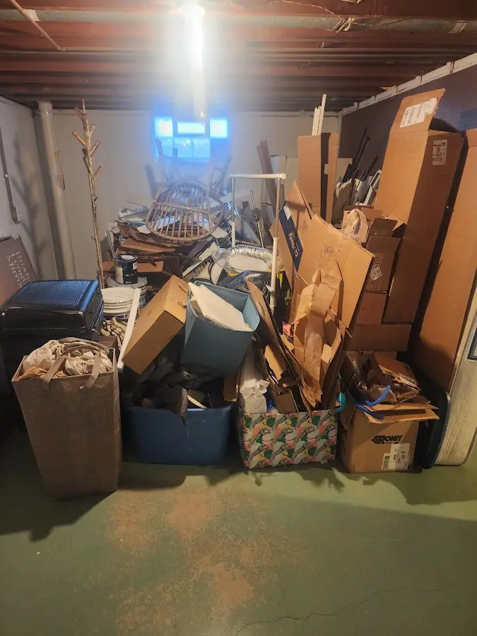 Roll-off dumpster container at job site for 20 Yard Dumpster Rental in South Haven